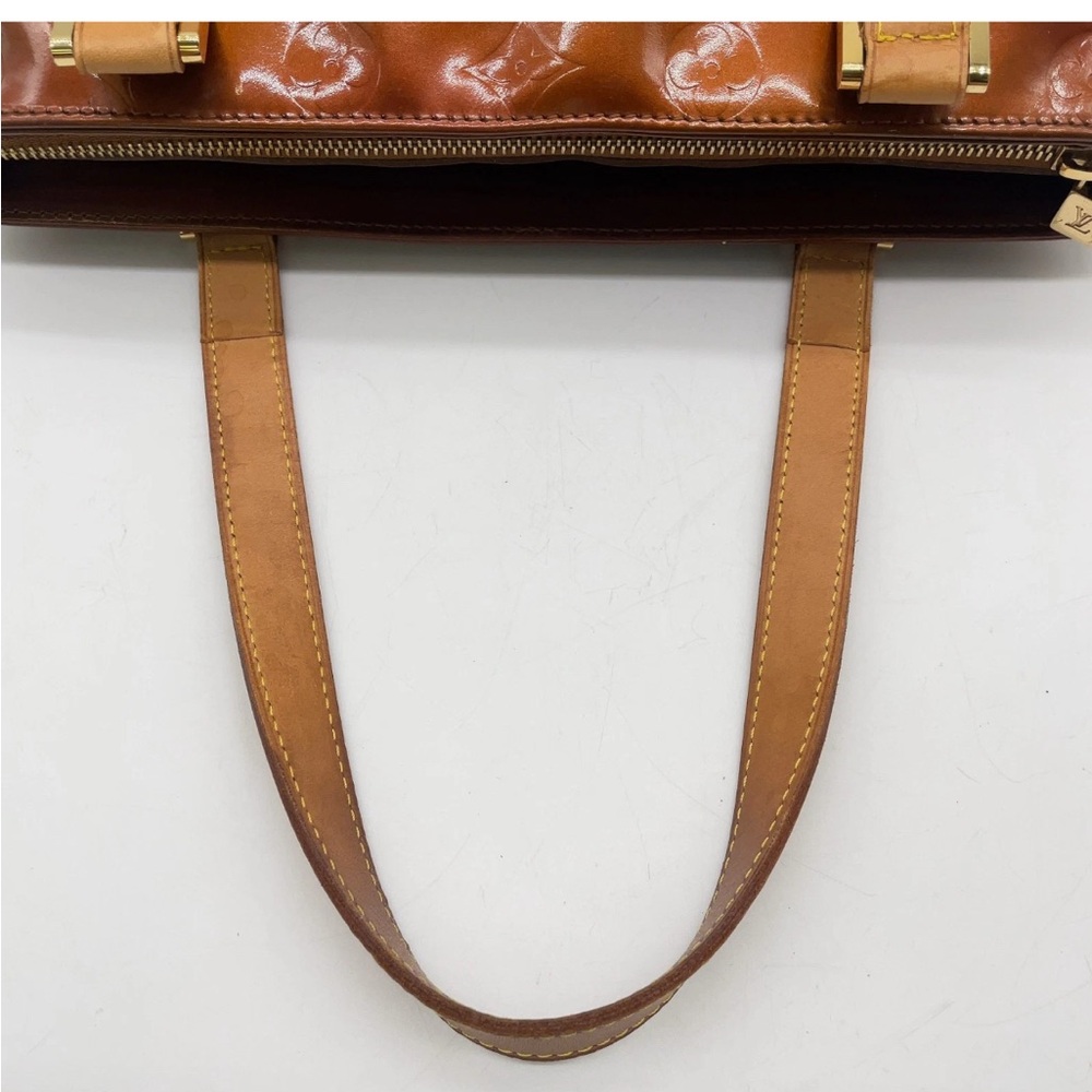 Louis Vuitton Monogram Vernis Houston tote bag- Vintage- bronze -EUC - Picture 6 of 16